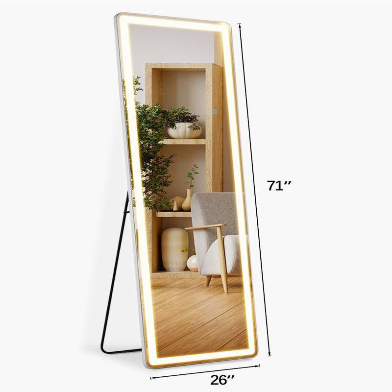 RIMIKING LED Full-Length Mirror with Smart Touch Control,Durable & Safe Design,Multi-Functional Use,Space-Saving Installation, FYLED-2164N