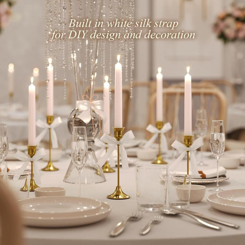 Elegant Metal Candlestick Holder Set – Perfect for Taper Candles, Table Centerpieces, Fireplace, Weddings & Home Decor