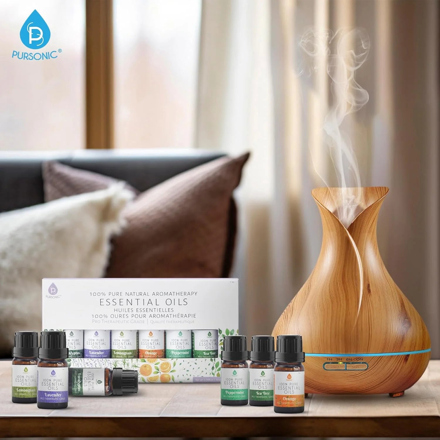 Top 6 Essential Oils Gift Set – 10ml Pure Oils for Diffusers, Humidifiers & Home Aromatherapy