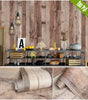 Retro Faux Wood Grain Peel And Stick Wallpaper Self-adhesive Wood Plank Wallpaper Roll Removable Vinyl Wall Covering For Restaur
