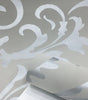 3D Grey Victorian Damask PVC Peel and Stick Wallpaper