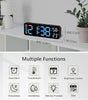 USB & Battery Digital Wall Clock – Large LED Display with Temperature, Date & Week, Multifunctional Alarm for Home