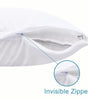 Bedsum Luxury 4 Pack Waterproof Pillow Protector with Zippered Closure,Hypoallergenic-White