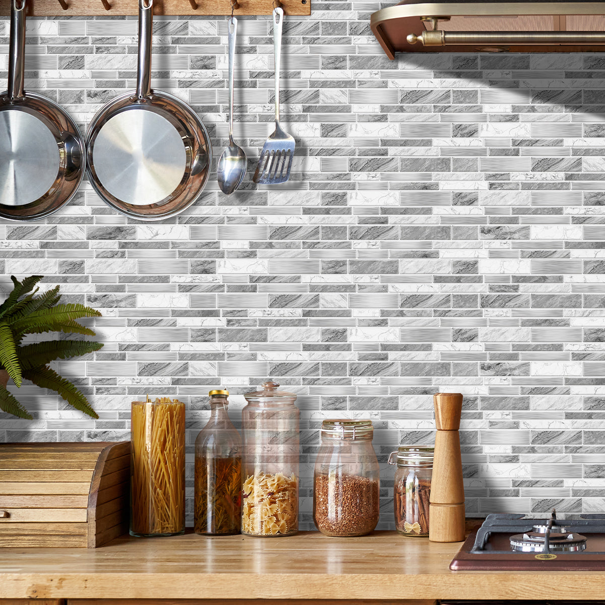 Irregular Shape Modern Grey Marble Pattern Peel And Stick Wallpaper Kitchen Bathroom Tile Stickers