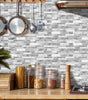 Irregular Shape Modern Grey Marble Pattern Peel And Stick Wallpaper Kitchen Bathroom Tile Stickers