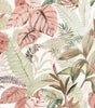 Pink Tropical Palm, Peel and Stick Wallpaper 13.35 Sq. Ft.
