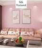 Cohoo Home Silk Pink Wallpaper Peel and Stick Contact Paper Pink Textured Silk W