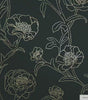 Metallic Black and White Peonies Vinyl Peel and Stick Wallpaper Roll
