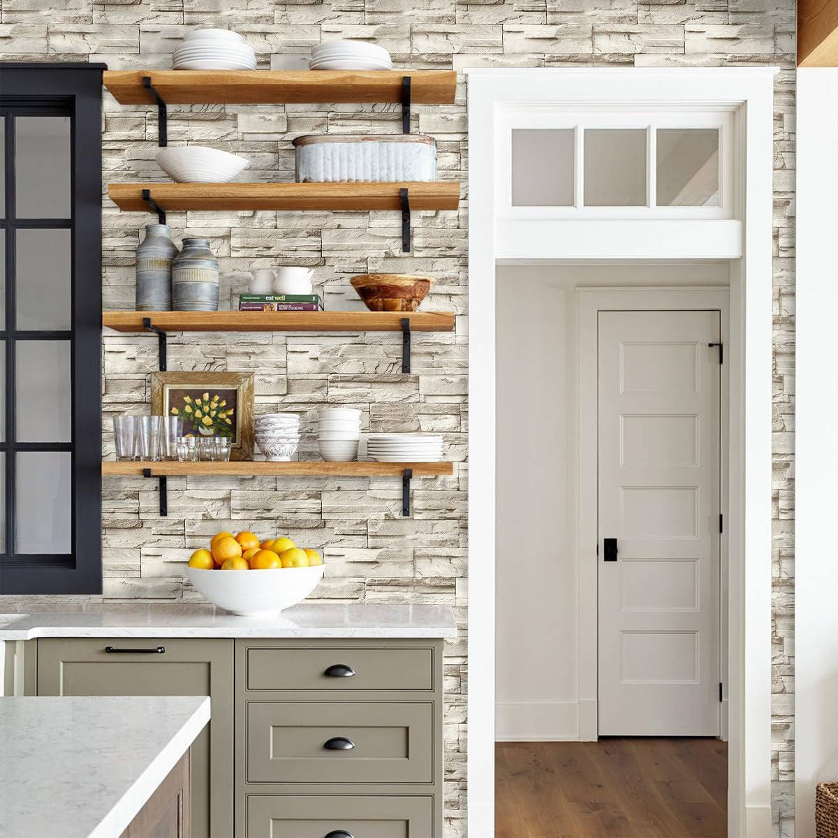 Stone Peel and Stick Wallpaper Stone Brick Contact Paper Self Adhesive Removable