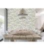 Buttercup and Grey Cyprus Blossom Vinyl Peel and Stick Wallpaper Roll 30.75 sq. ft.