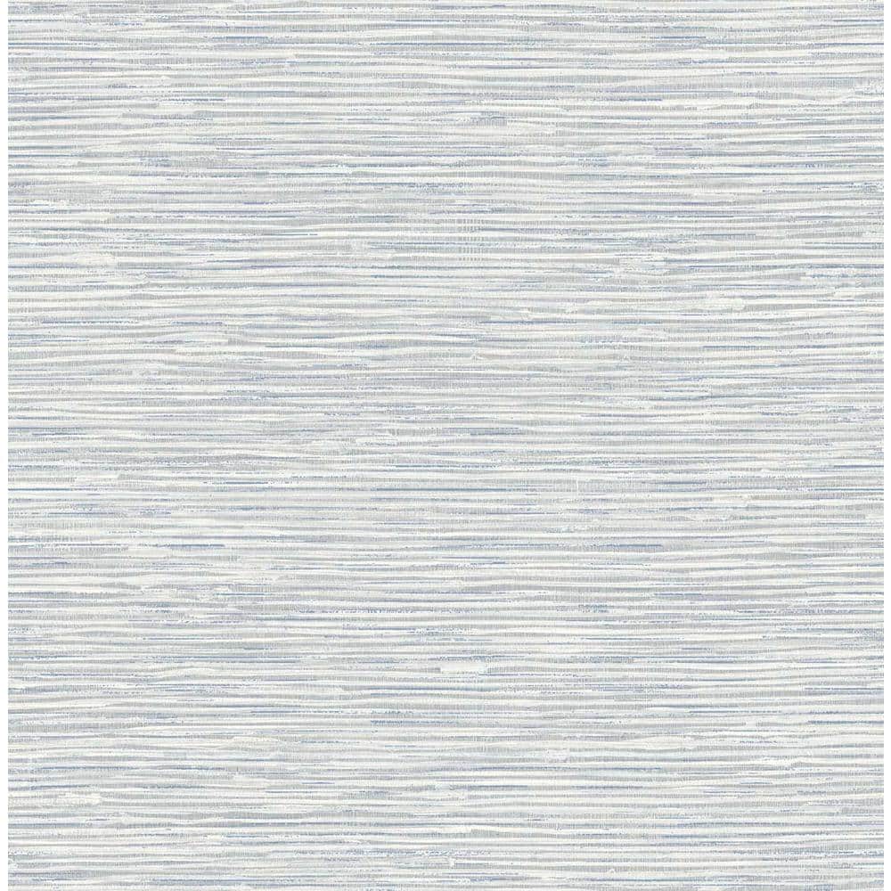 Dove Grey Faux Grasscloth Vinyl Peel and Stick Wallpaper Roll (30.75 sq. ft.)